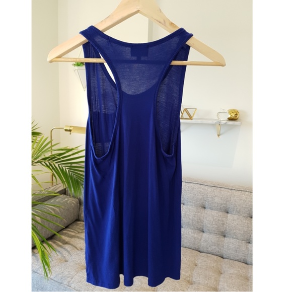 Aritzia WILFRED FREE Racerback Blue Tank Top Small - Picture 4 of 5